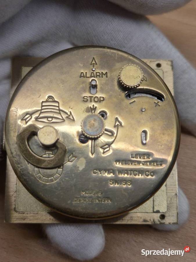 Stary podróżny budzik Cyma AMIC Chorzów