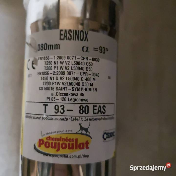 EASINOX T 93 80 EAS TRÓJNIK KANAŁ OKRĄGŁY dolnośląskie