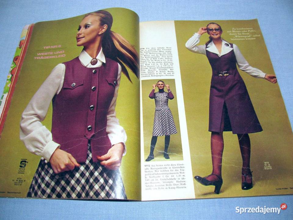 Burda Moden 91971 magazyn mody wykroje Vintage Skępe