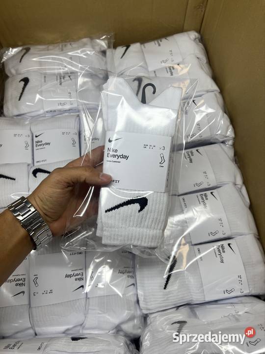 Nike Wysokie Białe Skarpety 3 pak Rozmiar uniwersalny Opole sprzedam