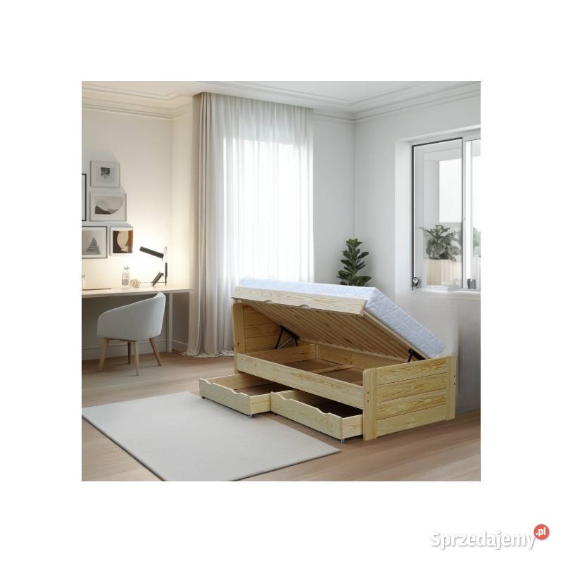 Łóżko Aria wysokie otwierany pojemnikszuflady 200cm Prudnik