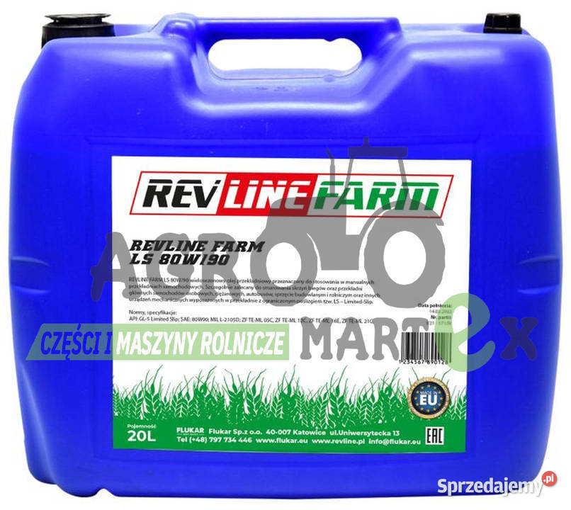 OLEJ REVFARM 80W90 LS 20L REVLINE Części zamienne Wichrów