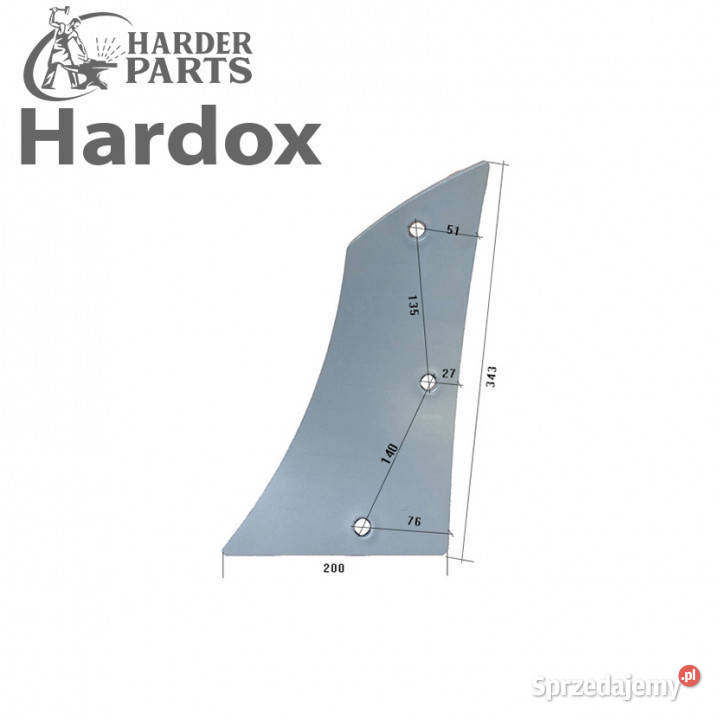 Pierś HARDOX 51155L części do pługa FROST nieuszkodzony Suwałki sprzedam