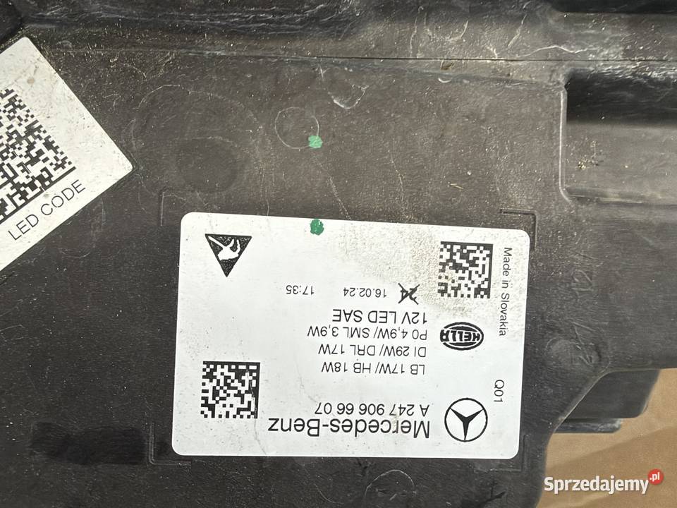 Lampa GLA 2024 lift wersja USA 2479066607