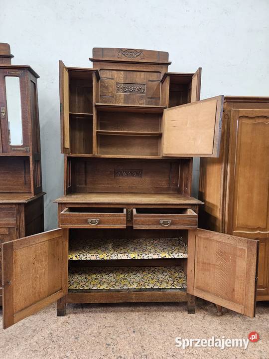 Dwa stare kredensy secesja Nowy Sącz