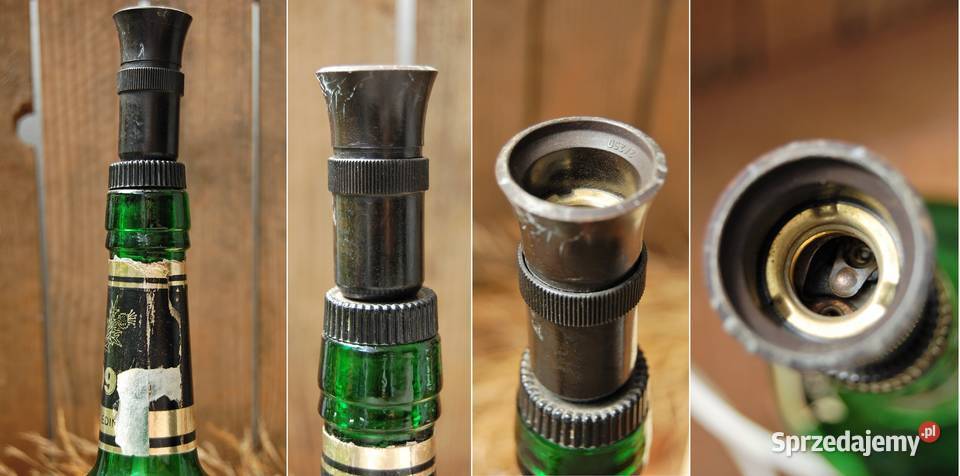 Lampa z butelki Whisky Club 99 stojąca vintage odcienie zieleni Lublin