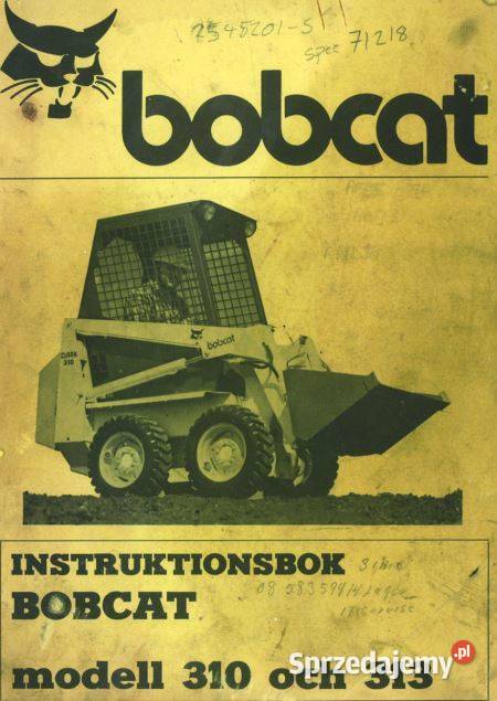 Bobcat 310 311 instrukcja obsługi DTR Kielce