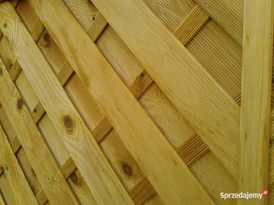 Płot Diagonalny z Kratką i Łukiem Mocne Płoty Chojnice