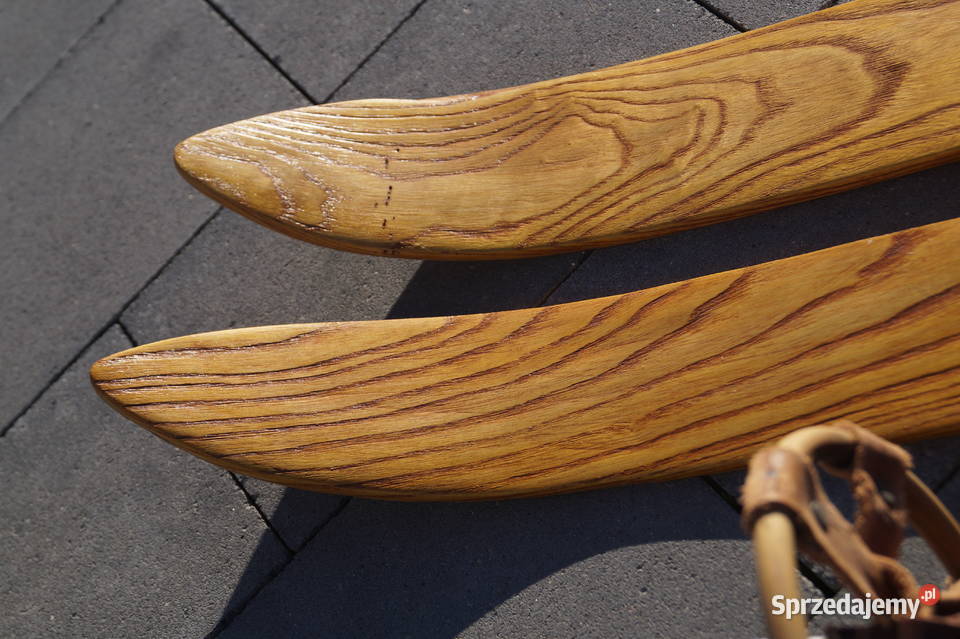 Stare narty jesionowe 150 kijki w komplecie podkarpackie