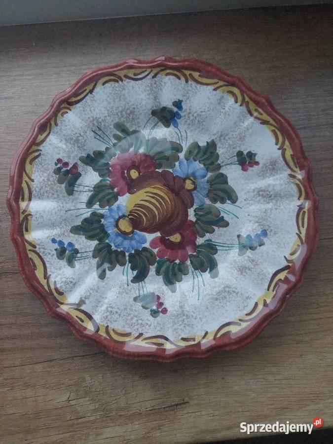 Talerz ozdobny Majolika Talerze i talerzyki Mirosławiec