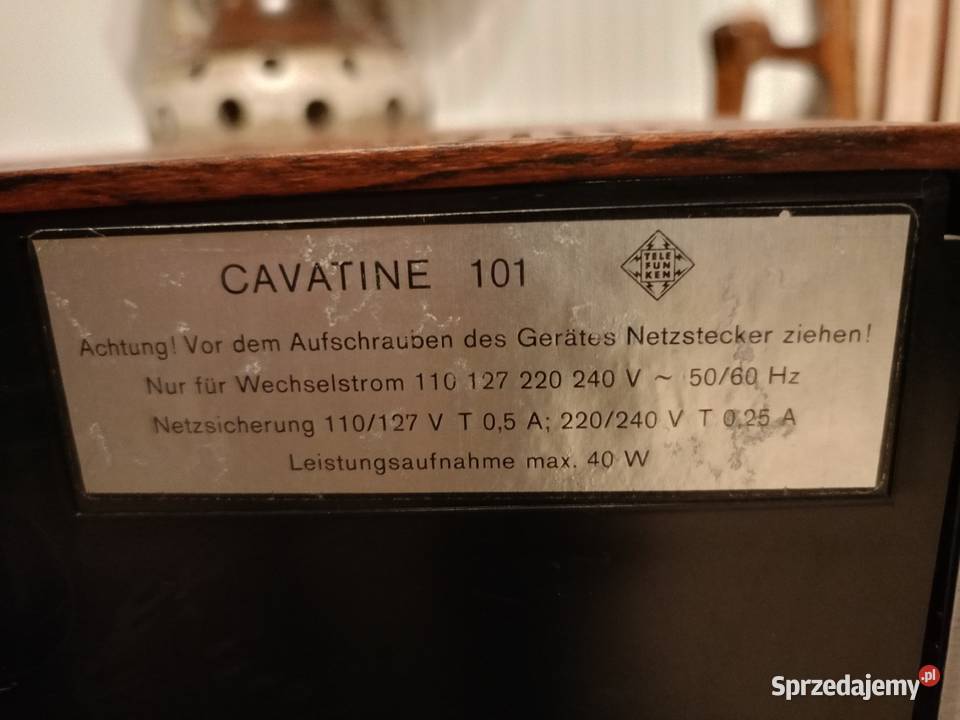 Zabytkowy Amplituner TELEFUNKEN CAVATINE 101 Amplitunery wielkopolskie Drawski Młyn