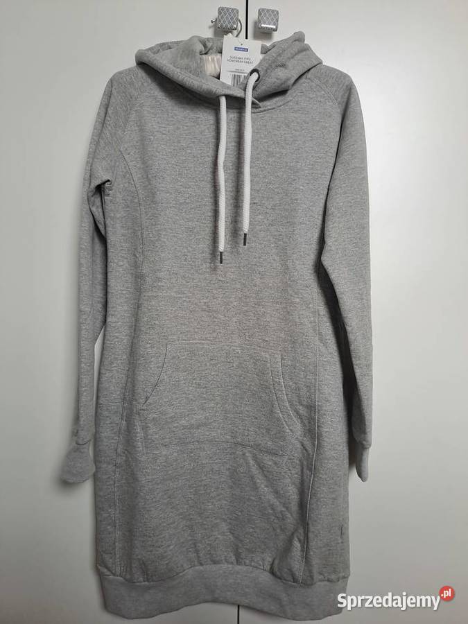 Sukienka homewear z kieszenią kangur szara S Warszawa