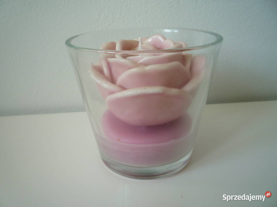 Nowa Świeczka Róża w szkle zachodniopomorskie