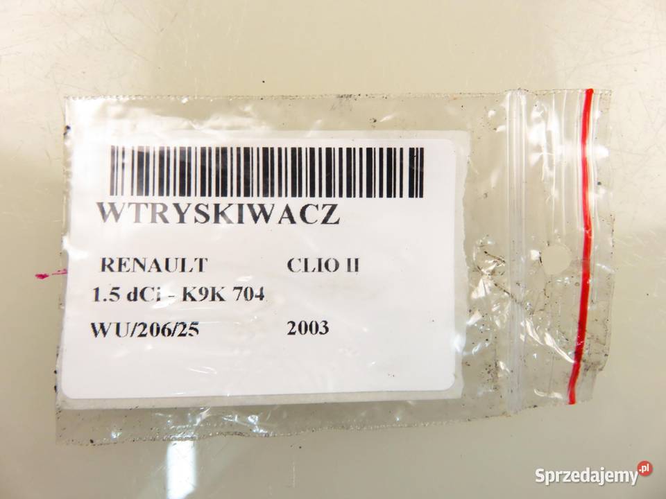 WTRYSKIWACZ RENAULT CLIO II 15 dCi 8200553570