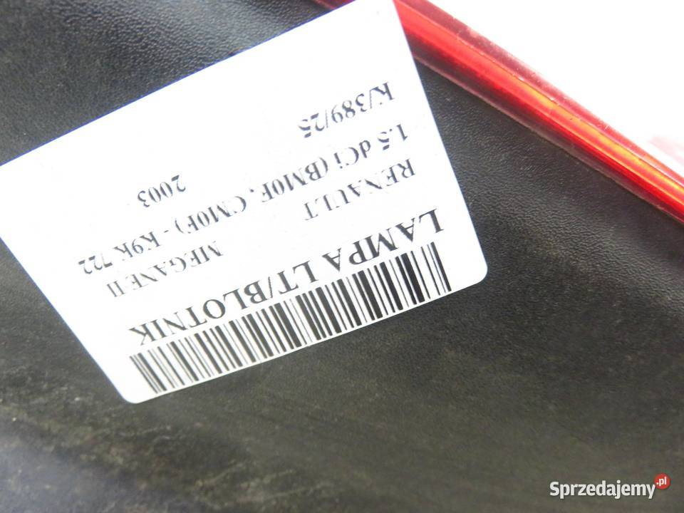 LAMPA LEWA TYLNA RENAULT MEGANE II 8200073236B