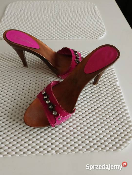 ELEGANCKIE klapki damskie róż cyrkonie kamienie podlaskie Łapy