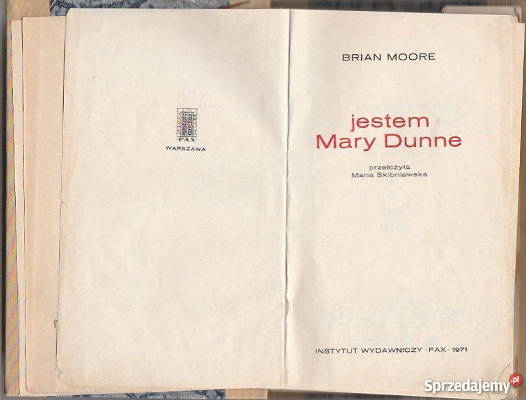 7494 JESTEM MARY DUNNE BRIAN MOORE Czyrna