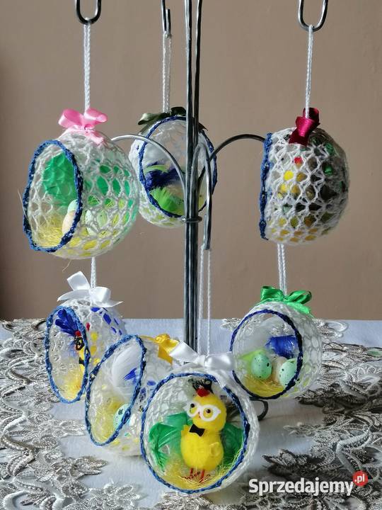 Kolorowe zawieszki wielkanocne w formie jajek śląskie Katowice