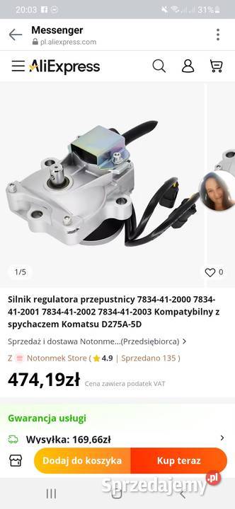 Silnik regulatora przepustnicy Śrem