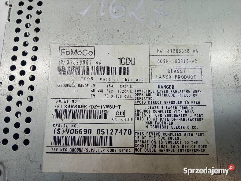 RADIO 31328067AA Volvo XC 60 I 2008