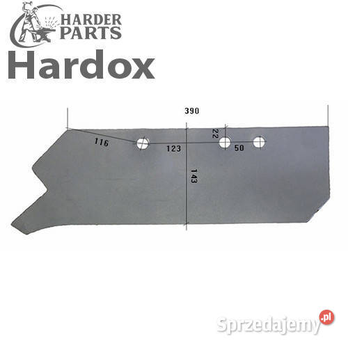 Lemiesz 300hektarów HARDOX 93137L części do Suwałki