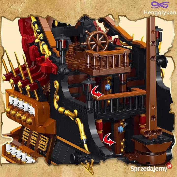 Klocki statek piracki 3139 el ruchome elementy Warszawa