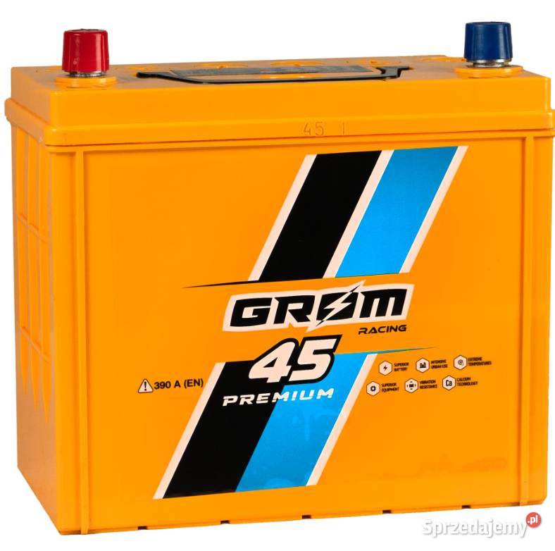 Akumulator Grom Racing 45Ah 390A Japan P PŁOCK