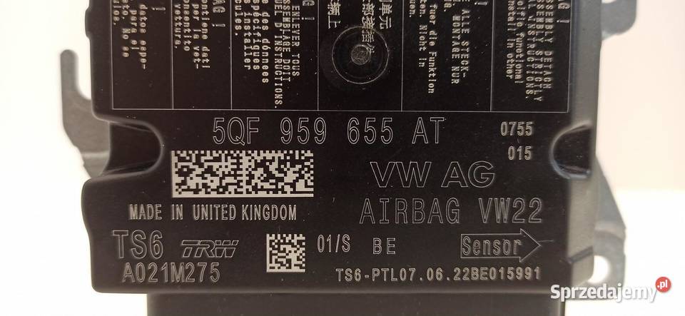 SKODA KARQ SUPERB III MODUŁ SENSOR AIRBAG Komputery