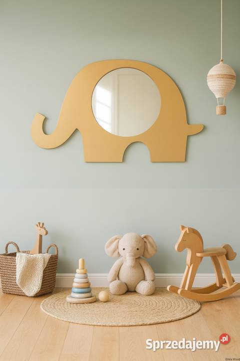Lustro dekoracyjne ścienne dziecka w ramie mdf