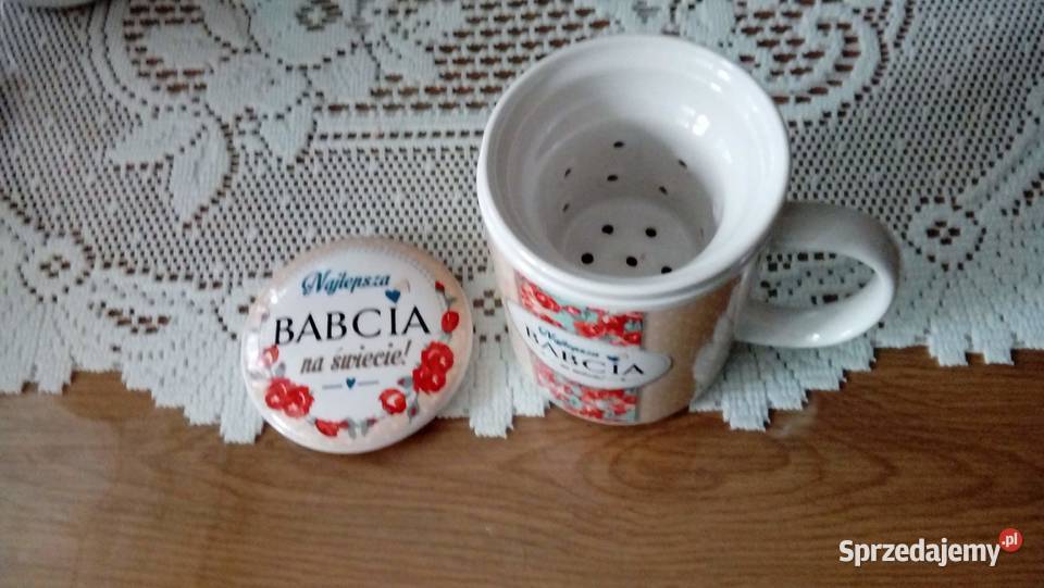 Porcelanowy kubek w serduszka z przykrywkąi wielokolorowy Warszawa