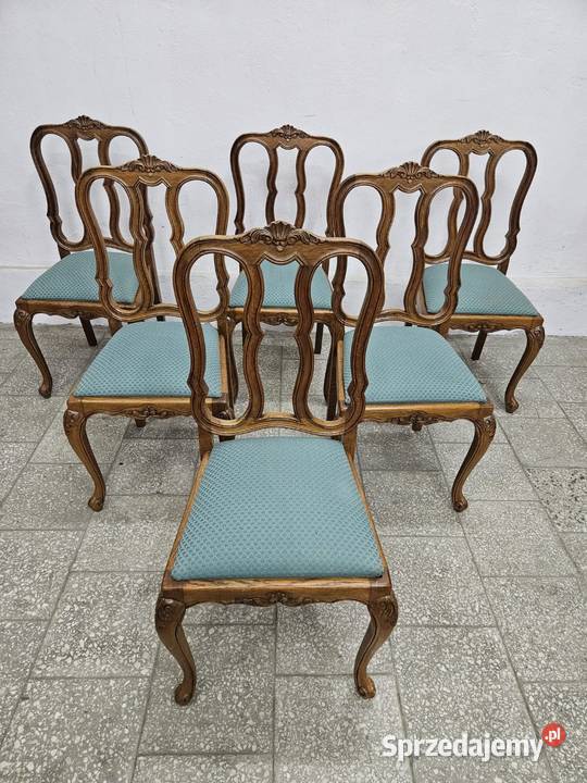 Krzesła ludwikowskie 6 sztuk Francja Krzesła Nowy Sącz