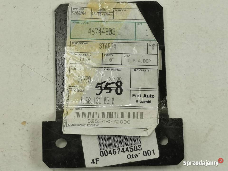 PŁYTA MOCOWANIE PRZEKAŻNIKA ALFA ROMEO 145 146