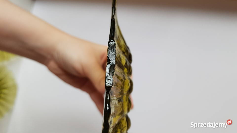 Talerzyk Cora Ząbkowice kolorowe szkło PRL Porcelana i szkło Dąbrowa Górnicza sprzedam