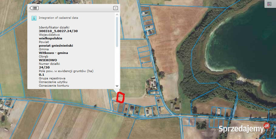 Działka budowlana Wiekowo 300 m jeziora wielkopolskie