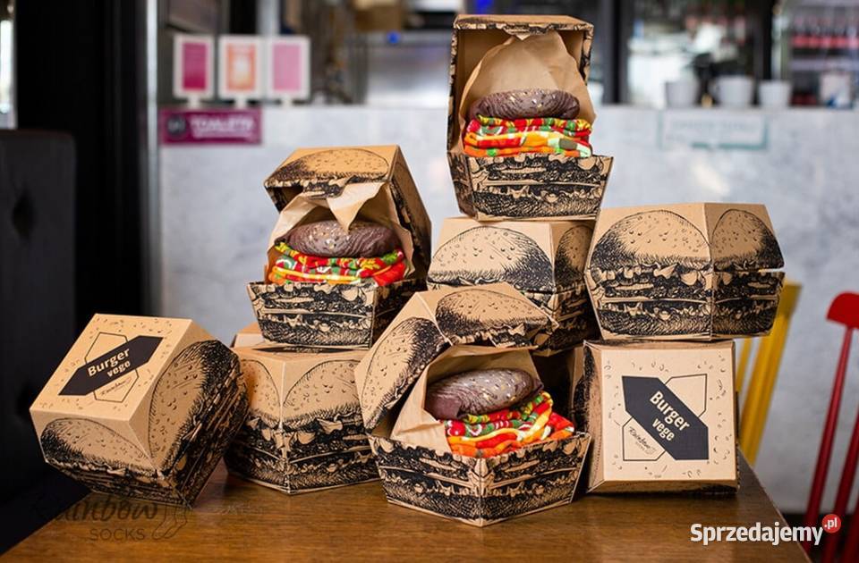 NOWE Skarpetki Burger Vege 2 pary RAINBOW SOCK Łódź