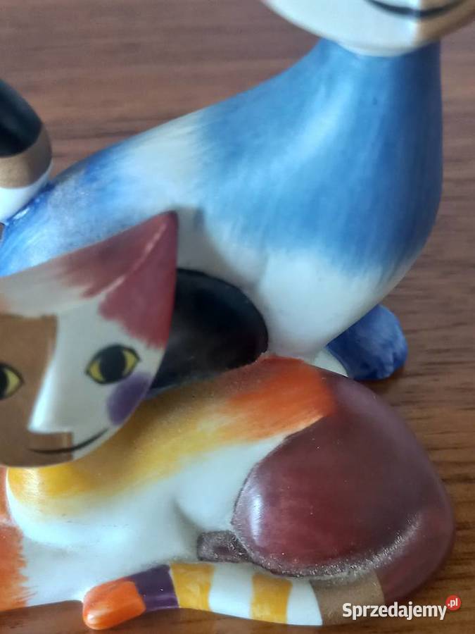 Figurka porcelanowa Koty Rosina Wachtmeister Toruń