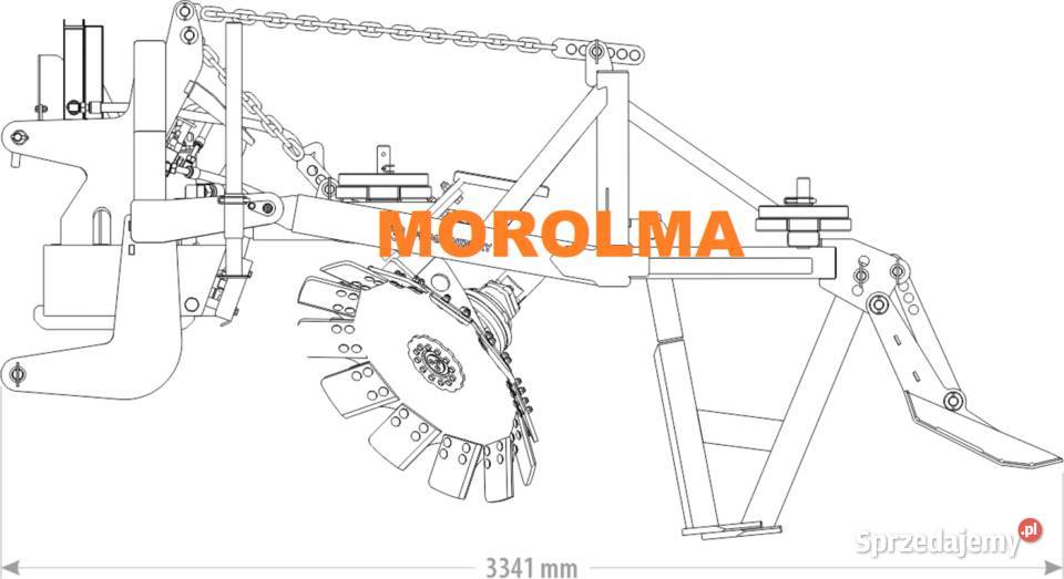 Pług leśny aktywny KOŁASZEWSKI 1talerzowy napęd mazowieckie Pułtusk