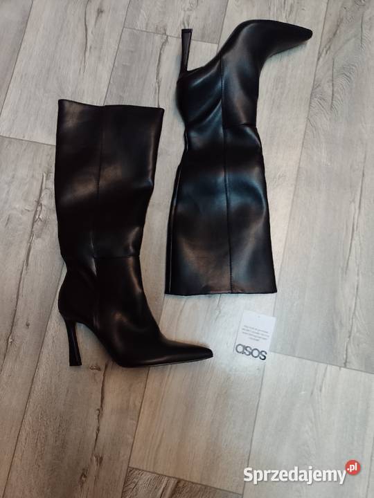 41 ASOS Design Czarne Kozaki szpilki wieczorowe Kozaki Kraków