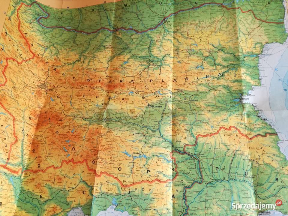 Bułgaria mapa przeglądowa Europyturystyczna Łódź