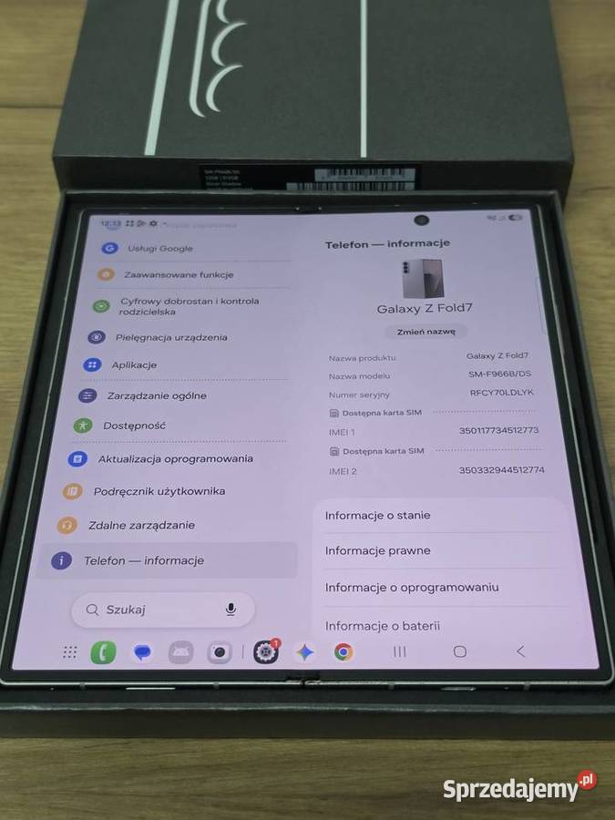 Samsung Galaxy Z Fold7 512GB Silver Shadow Przemyśl
