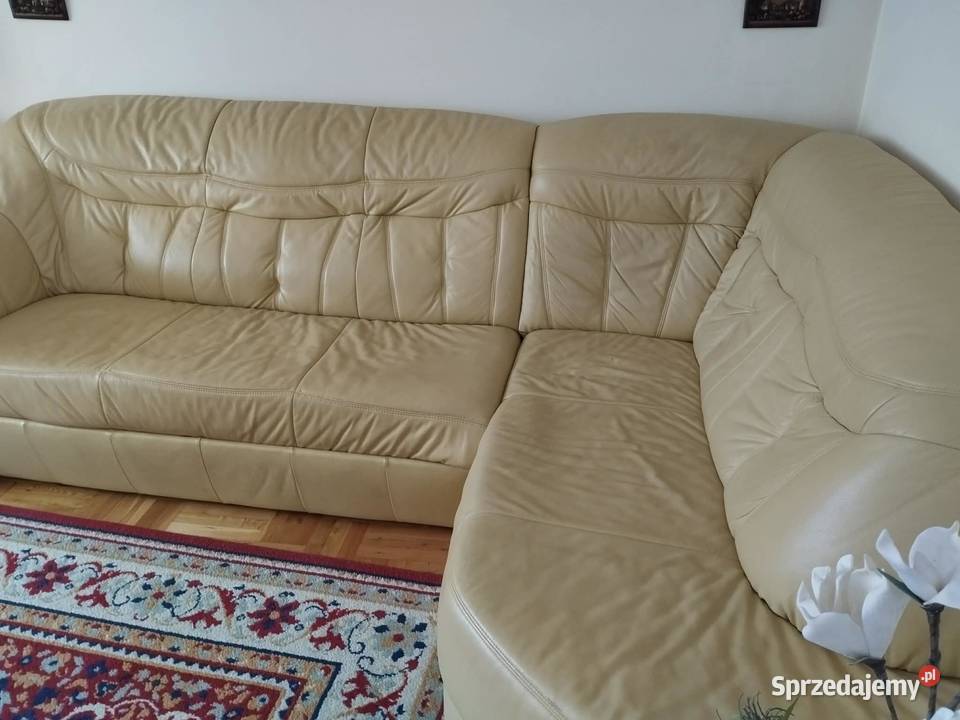 narożnik skórzany z funkcją spania i pojemnikiem Gorzów Wielkopolski