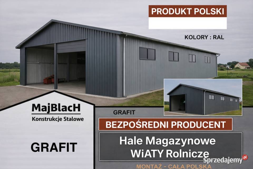 Wiata Rolnicza HALA Garaż Blaszany Magazyn Sprzedaż Nieruchomości Białystok