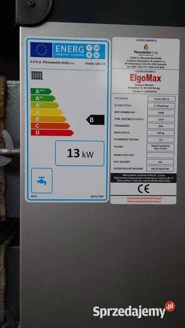 Kocioł 13kW zasypowy na węgiel orzech drewno Częstochowa sprzedam
