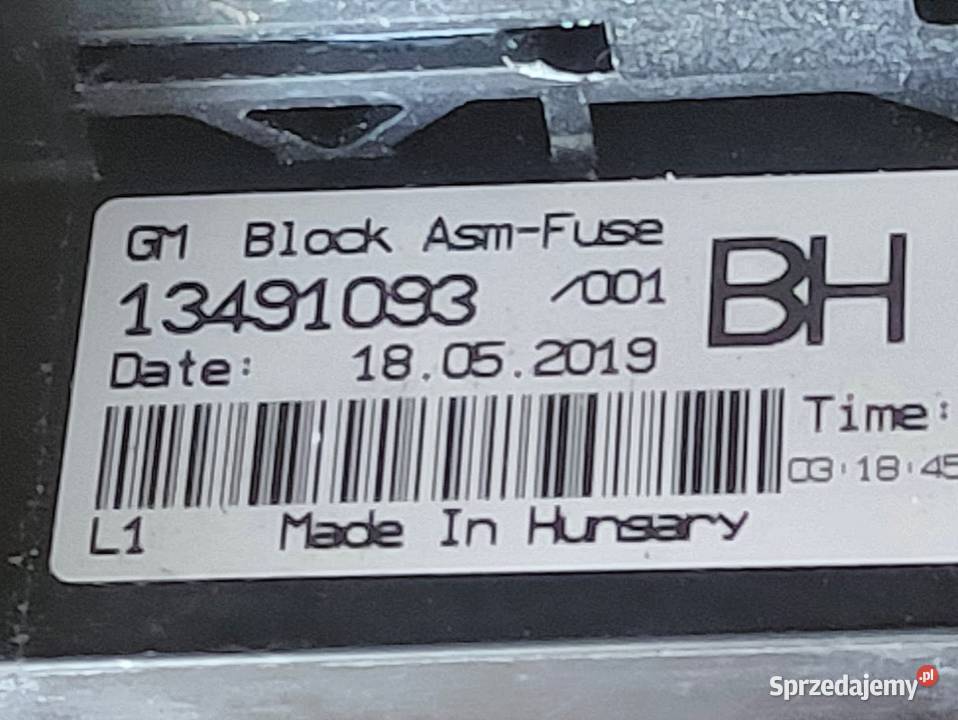 Skrzynka Puszka Klema Plus Opel Corsa E 13491093