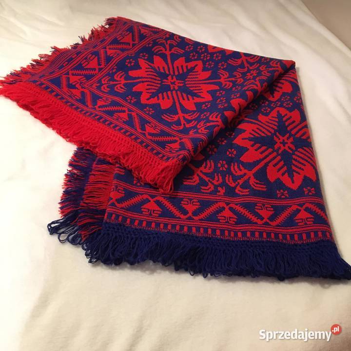Narzuta wełniana 2 warstwowa PRL Antyki, Sztuka, Kolekcje Warszawa