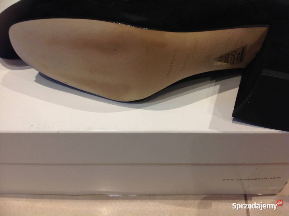 Botki Czarne Skórzane Damskie COSMOPARIS 36 Nowa Sól