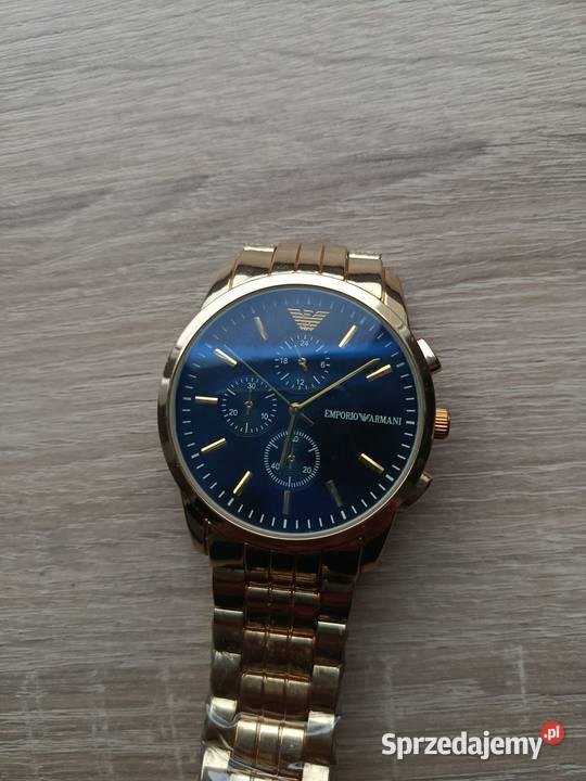 Zegarek męski złoty Emporio Armani z granatową Białystok