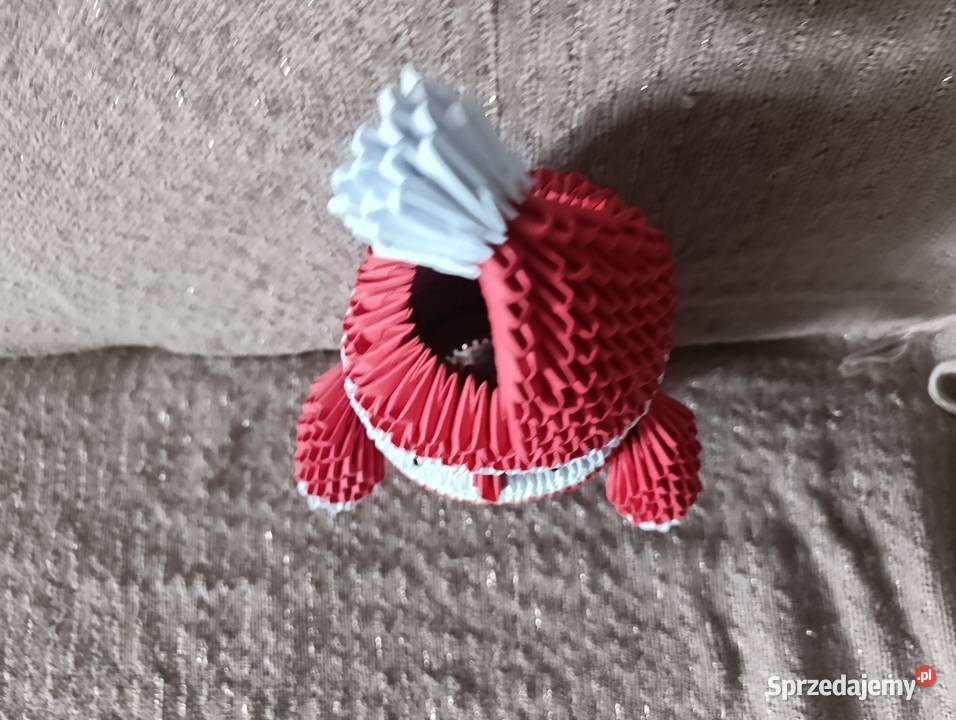 Duży Święty Mikołaj Origami Modułowe 3D Rękodzieło Kwidzyn