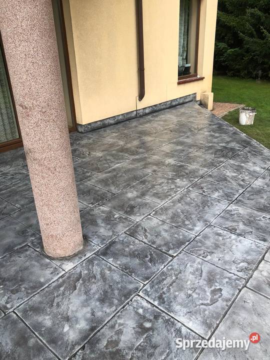 Beton stemplowany tarasy schody filary cokoly śląskie Gliwice