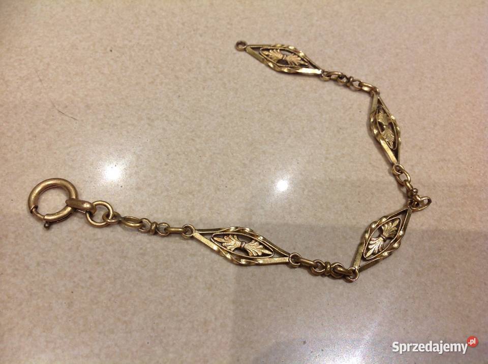 Złota Dewizka do Zegarka STARA Nowa Sól